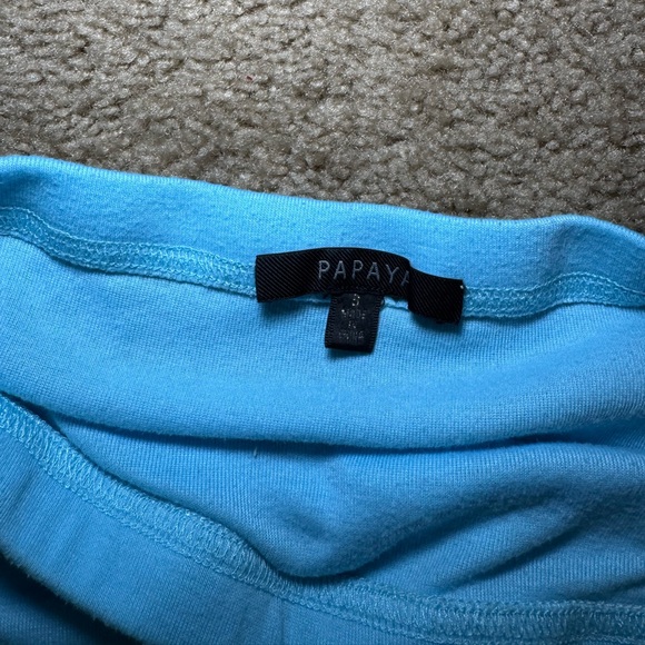 Blue Ruched Tube Top - Picture 2 of 3